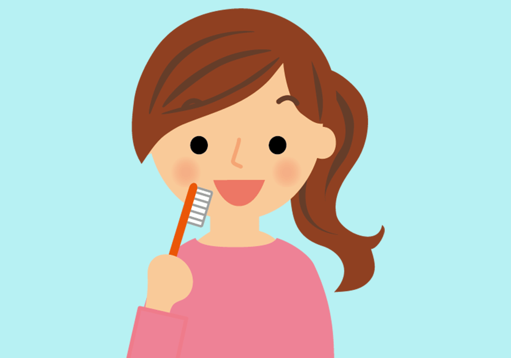 歯を磨く女性