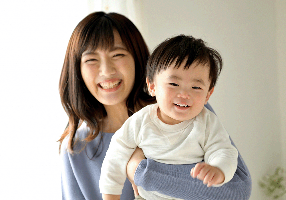 笑顔親子