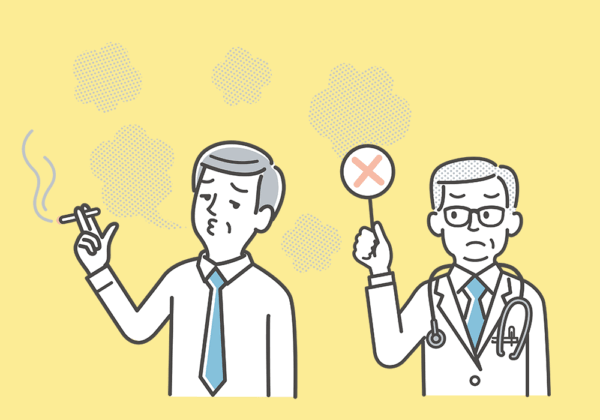 喫煙する男性